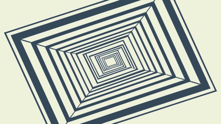 Abstract Geometric Square Tunnel Optical Illusion Art, vector design Generative AI