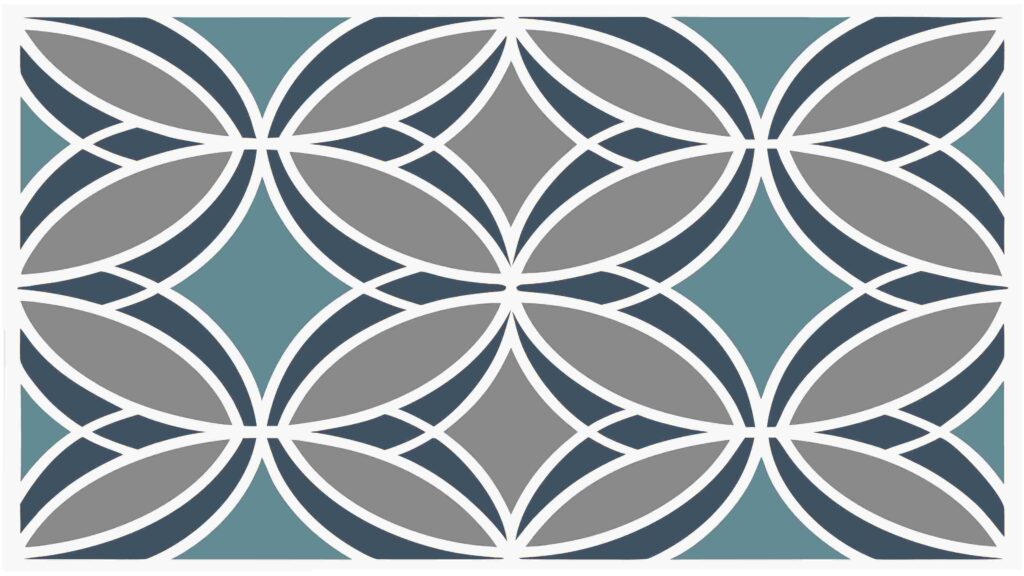 Geometric Floral Pattern with Interlocking Circles, vector design Generative AI