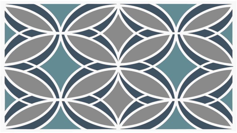 Geometric Floral Pattern with Interlocking Circles, vector design Generative AI