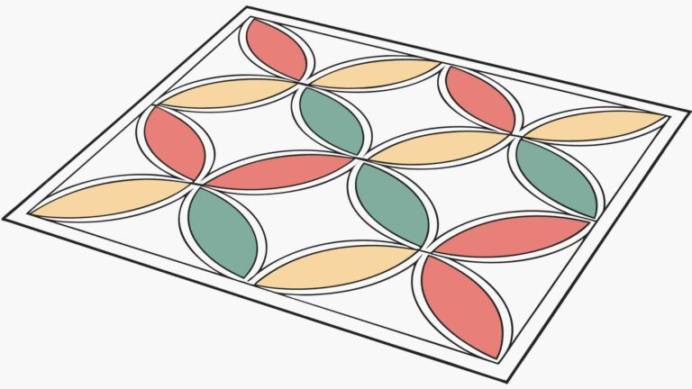 Colorful Geometric Overlapping Oval Shapes Pattern, vector design Generative AI