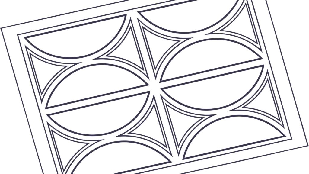 Decorative Geometric Circular Pattern Design Element, vector design Generative AI