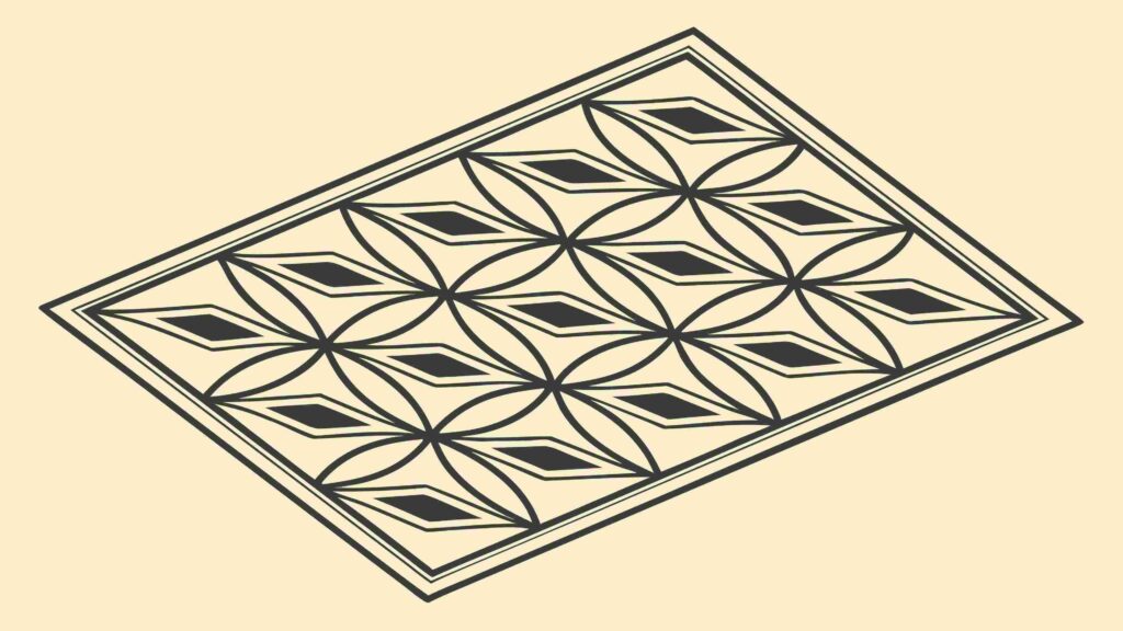 Flat Geometric Diamond Grid Repeating Pattern Background, vector design Generative AI