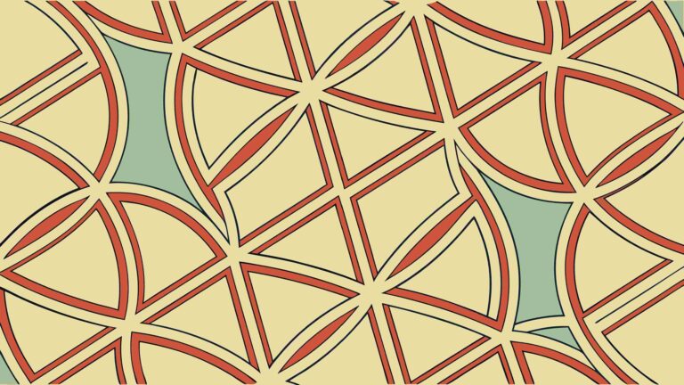 Colorful Retro Geometric Abstract Intersecting Shapes, vector design Generative AI