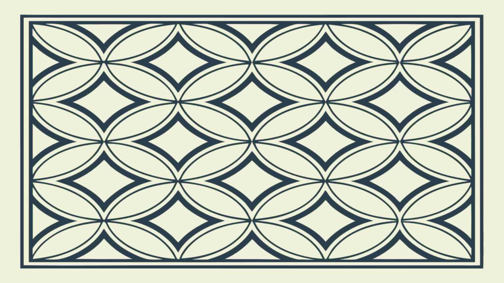 Geometric Interlocking Square Tile Repeating Pattern, vector design Generative AI