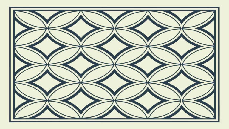 Geometric Interlocking Square Tile Repeating Pattern, vector design Generative AI