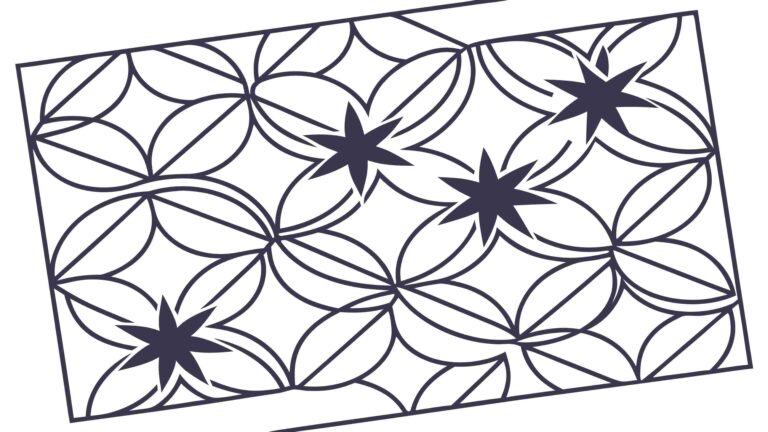 Abstract Geometric Pattern with Starburst Motifs, vector design Generative AI