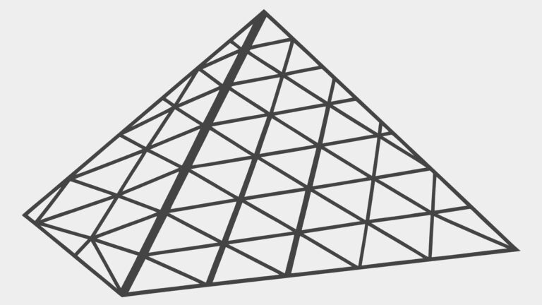 Modern Geometric Pyramid Structure Architectural Design, vector design Generative AI
