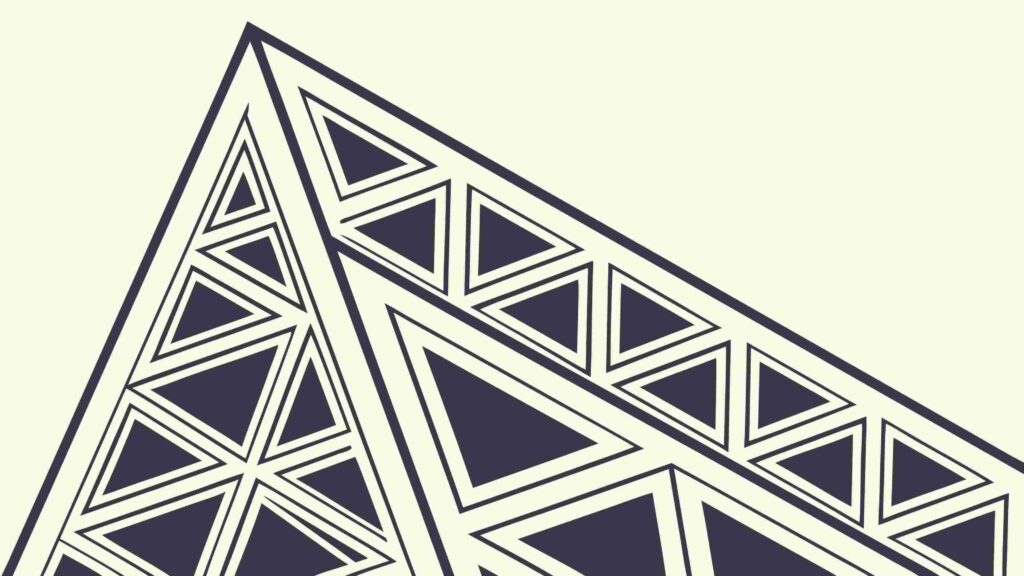 Contemporary Geometric Pyramid Building Architectural, vector design Generative AI