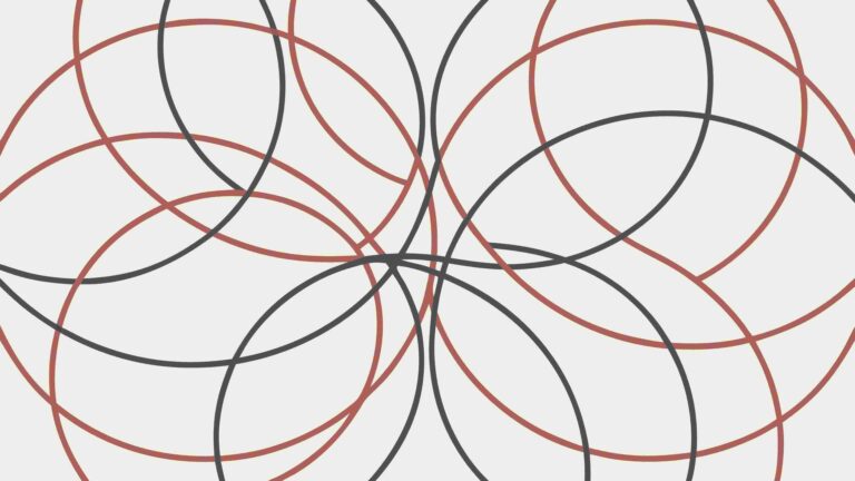 Intersecting Circles Random Line Art Pattern, vector design Generative AI