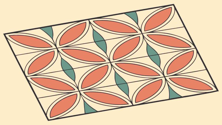 Retro Colorful Geometric Interlocking Shapes Pattern, vector design Generative AI