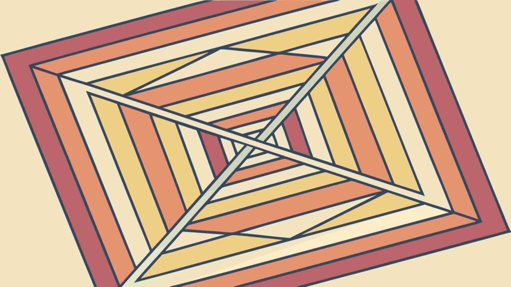 Abstract Geometric Colorful Square Pyramid Pattern, vector design Generative AI