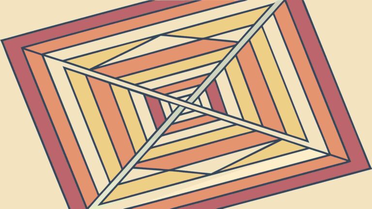 Abstract Geometric Colorful Square Pyramid Pattern, vector design Generative AI