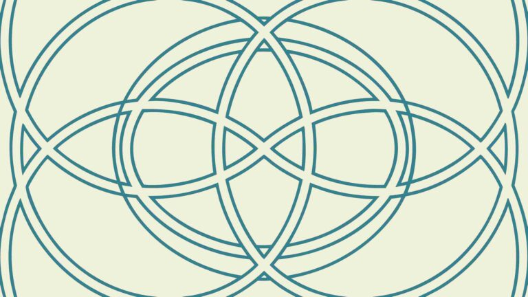 Interlocking Abstract Circles Sacred Geometry Pattern, vector design Generative AI