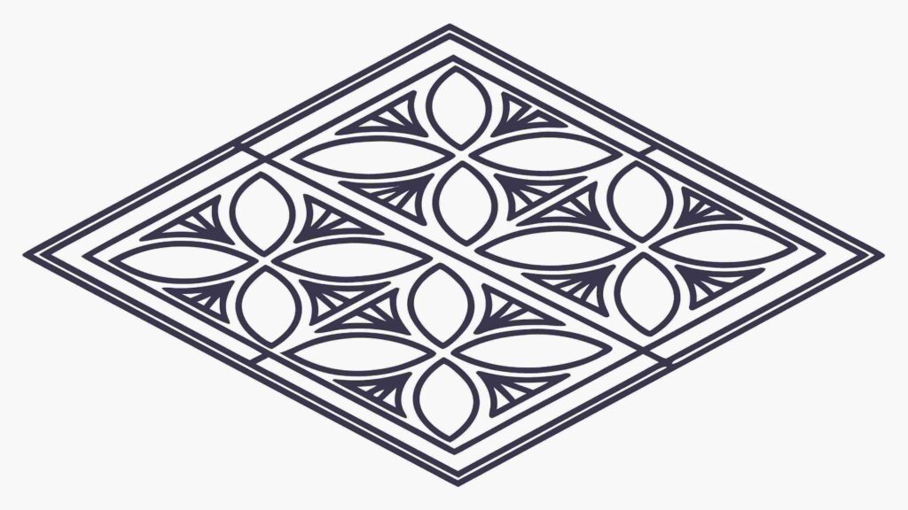 Ornate Diamond Shape Geometric Decorative Element, vector design Generative AI