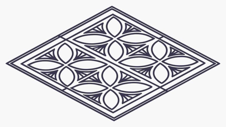 Ornate Diamond Shape Geometric Decorative Element, vector design Generative AI