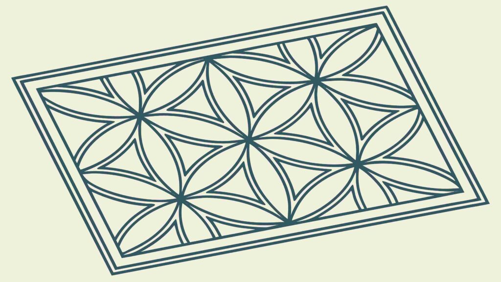 Geometric Tile Pattern Interlocking Shapes Visual, vector design Generative AI