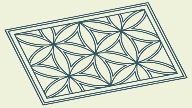 Geometric Tile Pattern Interlocking Shapes Visual, vector design Generative AI