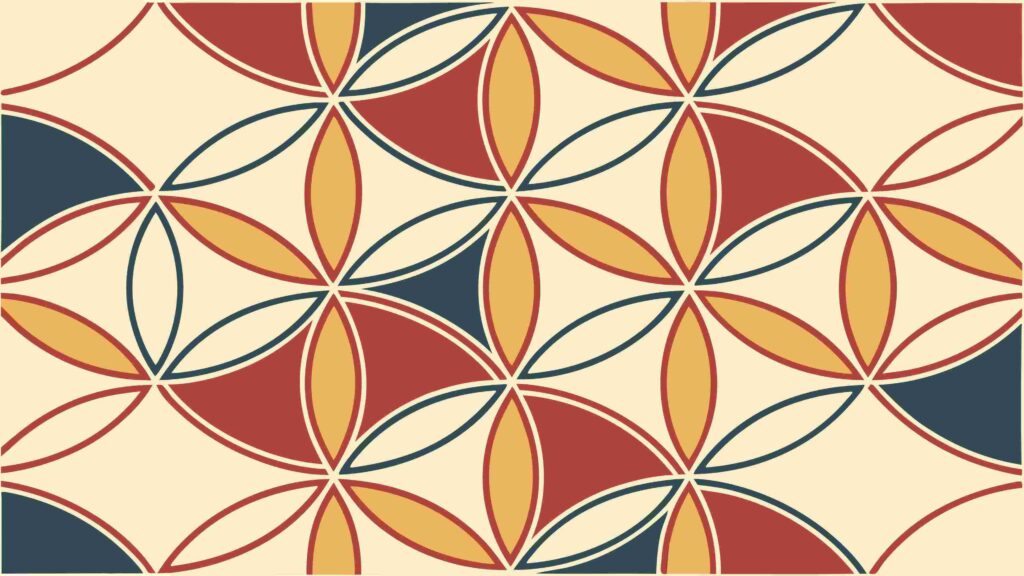 Dynamic Geometric Petal Abstract Repeating Pattern, vector design Generative AI