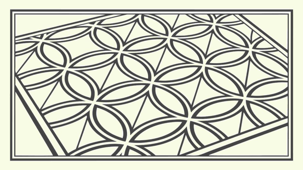Ornate Geometric Pattern with Central Circular Motif, vector design Generative AI