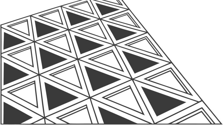 Isometric Geometric Triangle Repeating Pattern, vector design Generative AI