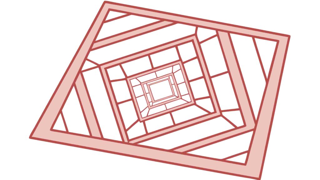 Abstract Geometric Tunnel Perspective Vector Art, vector design Generative AI