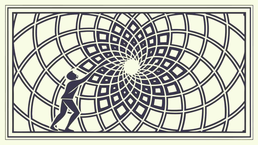 Intricate Concentric Geometric Pattern Vector Design, vector design Generative AI