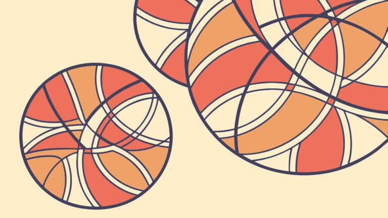 Abstract Overlapping Geometric Circles Pattern Vector, vector design Generative AI