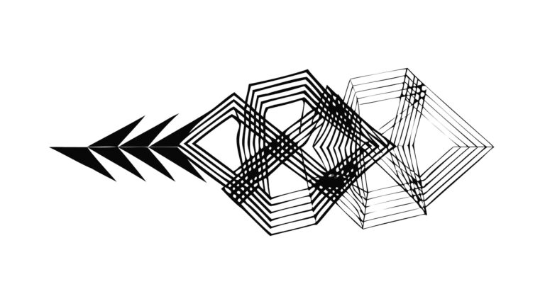 Abstract Intersecting Geometric Cube Structures, vector design Generative AI