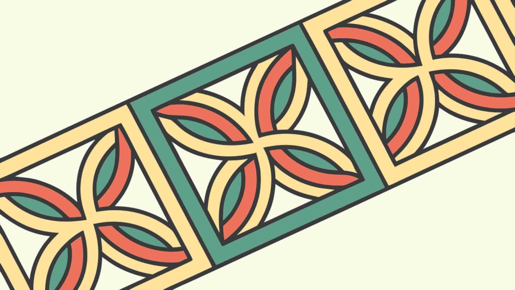 Ornate Geometric Pattern Border Element Vector, vector design Generative AI