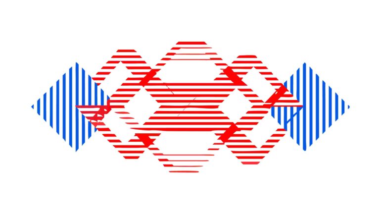 Abstract Interlocking Hexagonal Geometric Pattern, vector design Generative AI