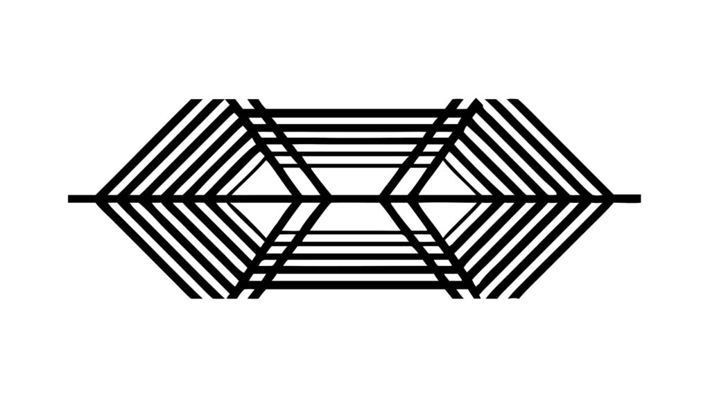 Abstract Interlocked Hexagonal Prism Pattern Vector, vector design Generative AI