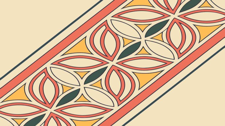 Geometric Cultural Pattern Seamless Border Vector, vector design Generative AI