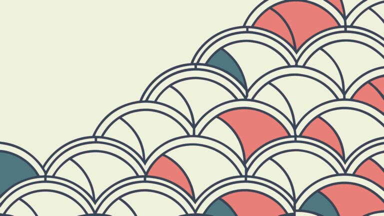 Art Deco Style Fan Pattern Seamless Vector, vector design Generative AI