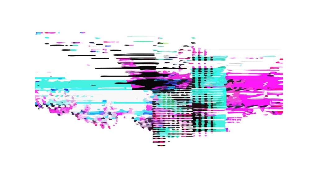 Abstract Digital Glitch Art Background Vector, vector design Generative AI