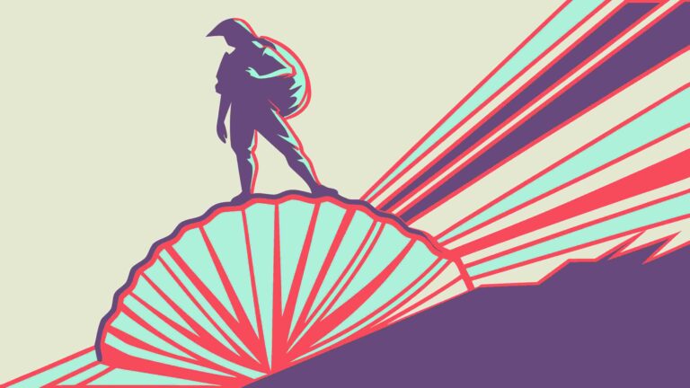Dynamic Figure with Radiant Sun Rays Vector Art, vector design Generative AI