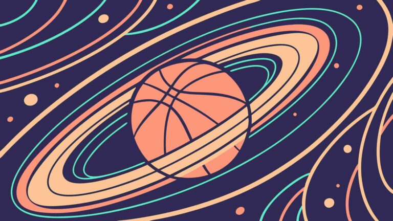 Abstract Saturn Planet with Swirling Rings Vector, vector design Generative AI