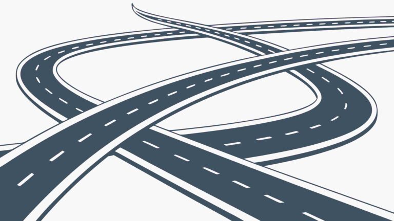 Winding Highway Road with Elevated Sections Vector, vector design Generative AI