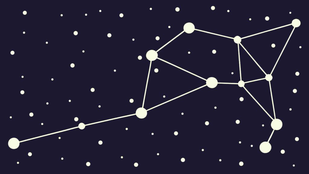 Cosmic Constellation Star Map Vector Background, vector design Generative AI