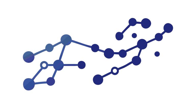 Abstract Molecular Network Structure Blue Vector, vector design Generative AI