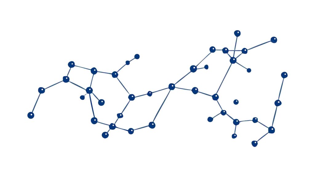 Abstract Star Constellation Network Pattern Vector, vector design Generative AI