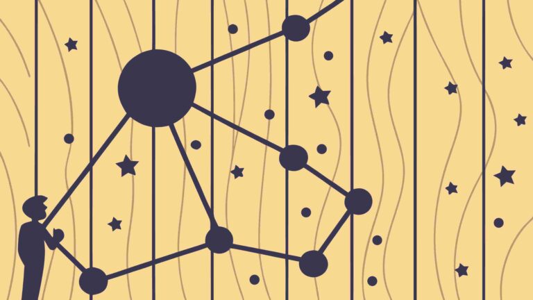 Man Reaching for Stars on Wood Texture Background, vector design Generative AI