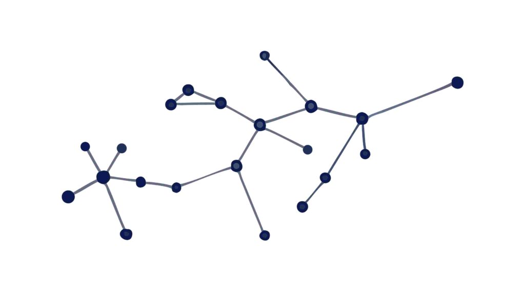 Abstract Network of Connected Dots on Map Vector, vector design Generative AI