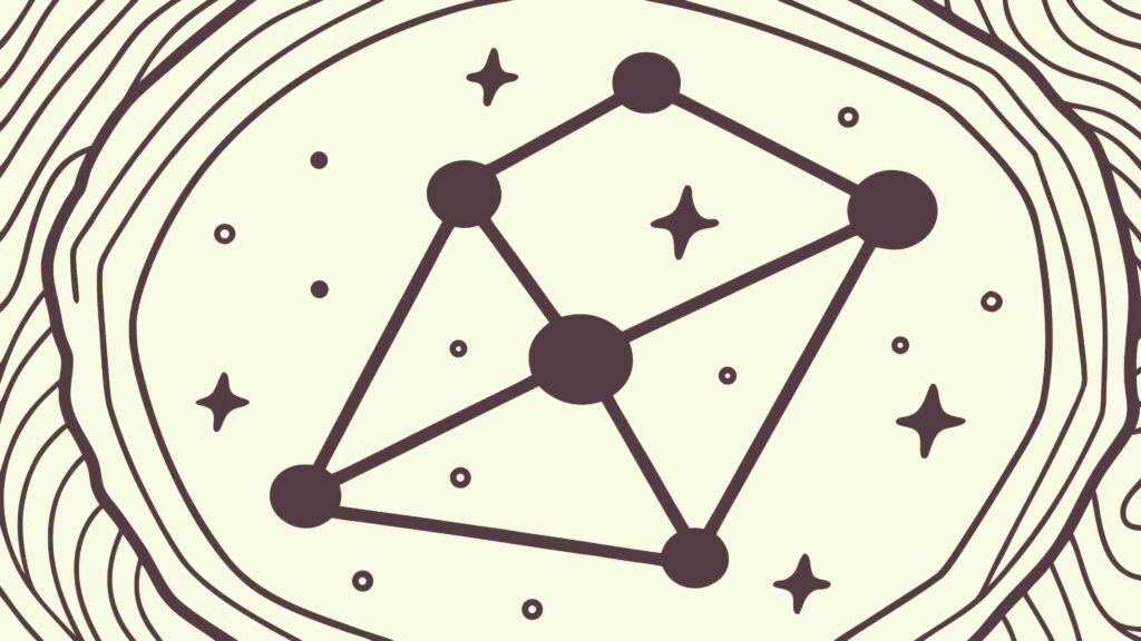 Abstract Organic Constellation Pattern Vector Art, vector design Generative AI