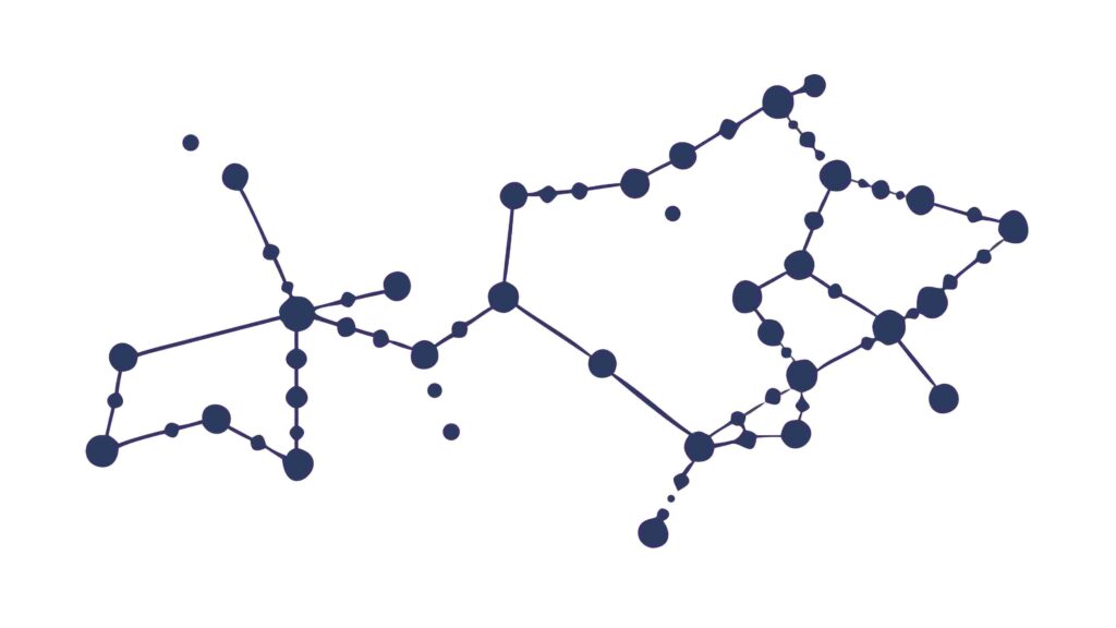 Abstract Blue Constellation Cluster Vector Art, vector design Generative AI