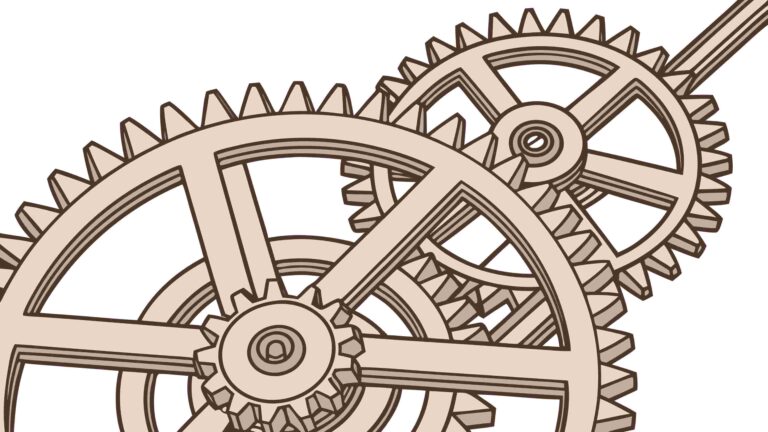 Detailed Vintage Industrial Gears Mechanism Vector, vector design Generative AI