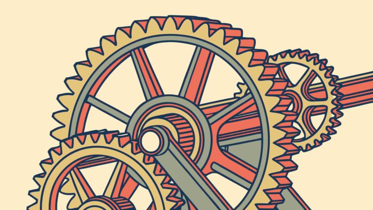Vibrant Steampunk Gears and Cogs Illustration Vector, vector design Generative AI
