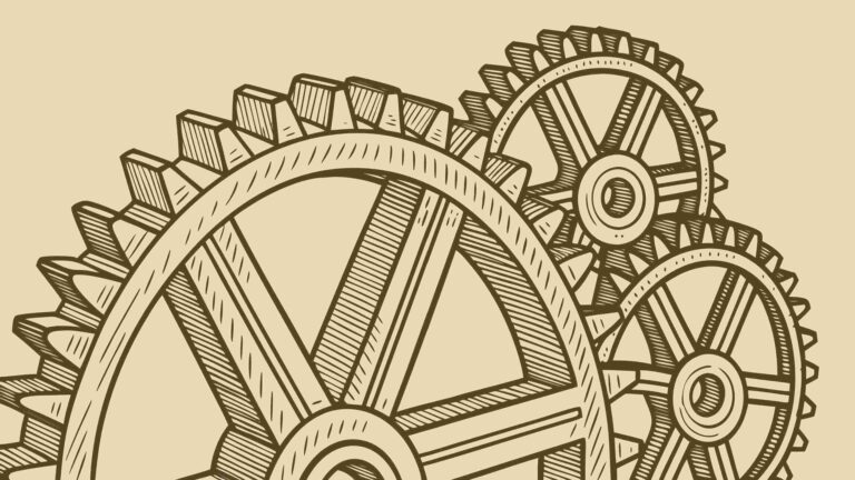 Large Detailed Mechanical Gear Mechanism Vector, vector design Generative AI