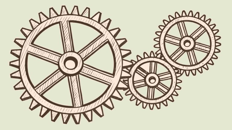 Set of Industrial Gears with Subtle Texture, vector design Generative AI