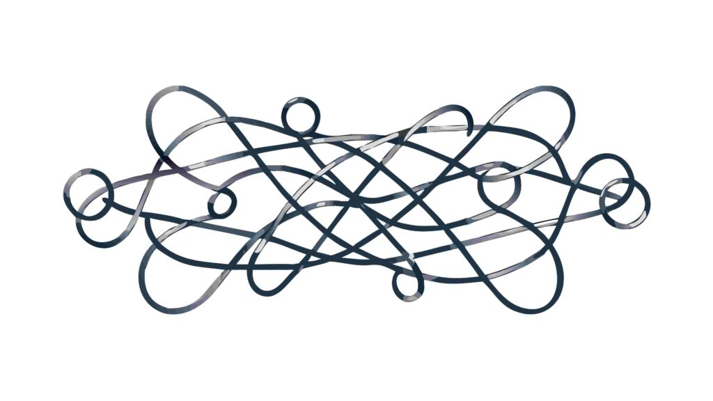 Abstract Wavy Lines Intersecting Pattern Vector, vector design Generative AI