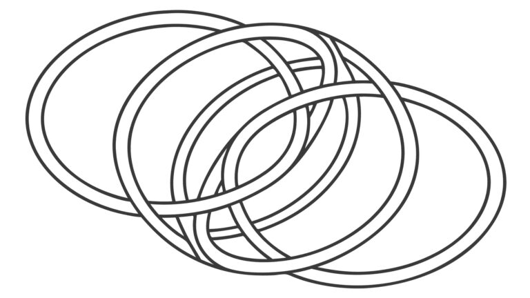 Abstract Intertwined Rings Infinite Loop Vector, vector design Generative AI
